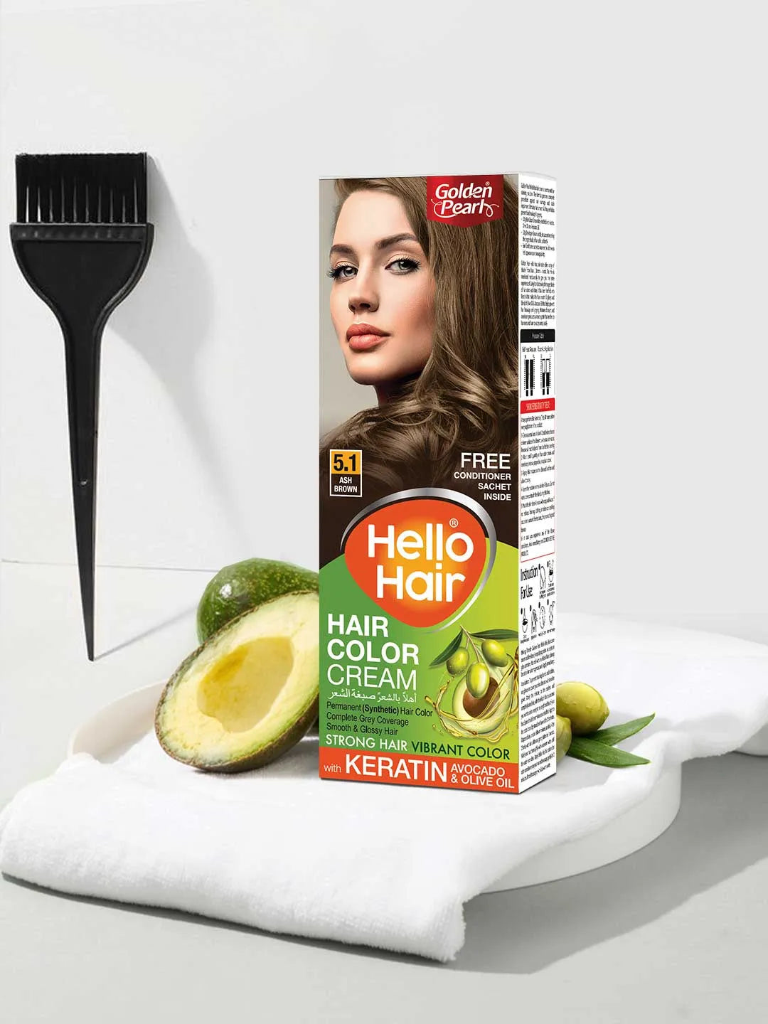 Golden Pearl Pakistan Hello Hair - Hair Color Ash Brown 5.1