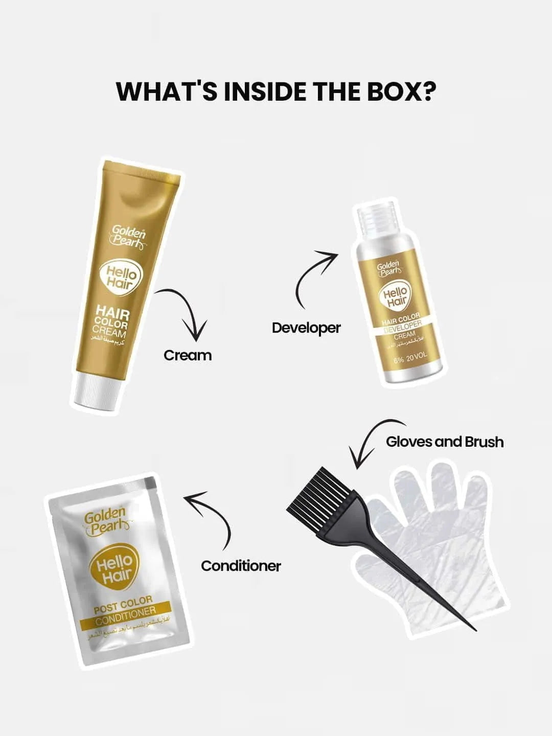 Golden Pearl Pakistan Hello Hair - Hair Color Natural Black 1