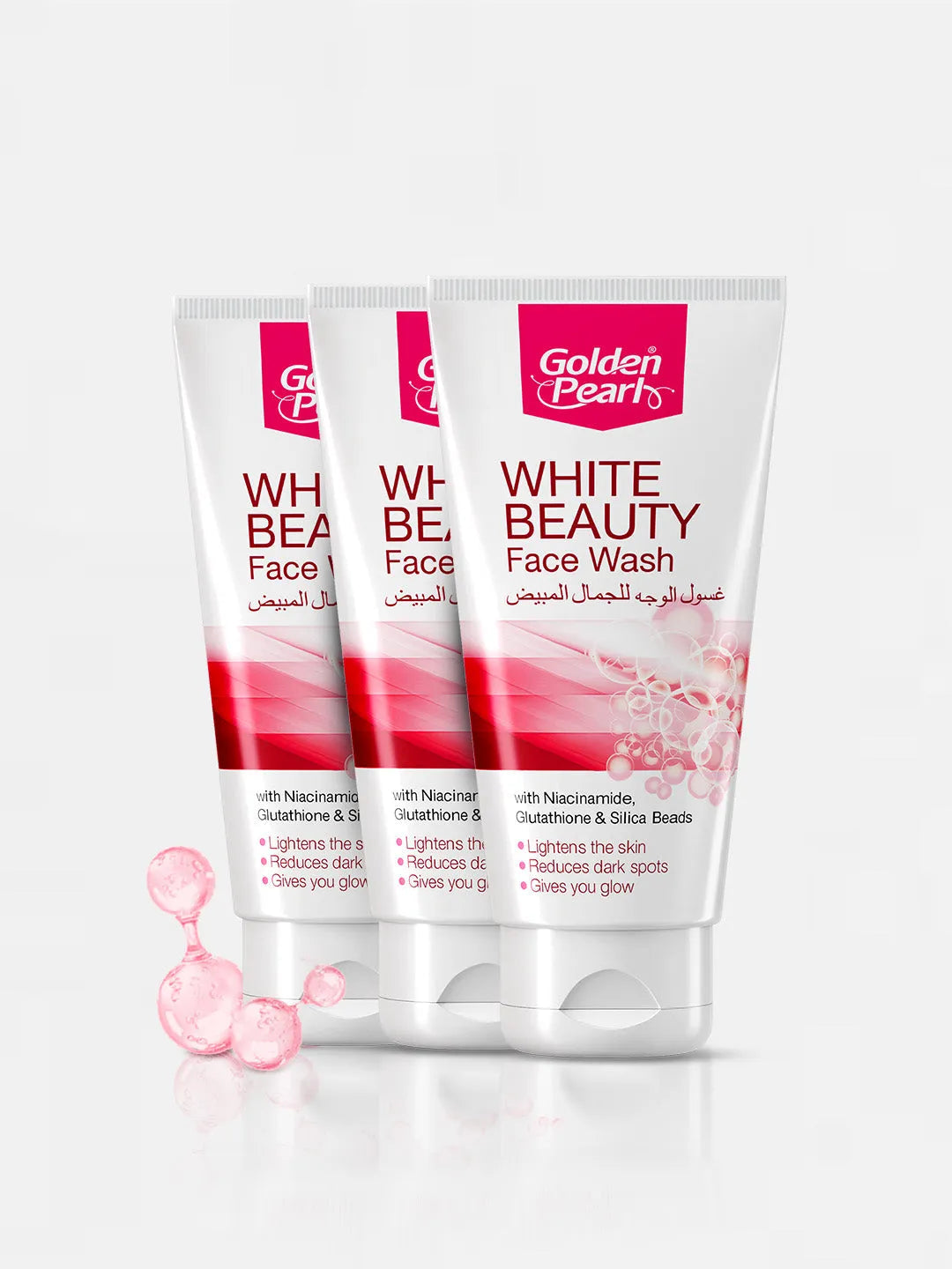 Golden Pearl White Beauty Face Wash Pack of 3 Glutathione & Niacinamide Cleanser Golden Pearl Pakistan Golden Pearl White Beauty Face Wash Pack of 3 Glutathione & Niacinamide Cleanser Golden Pearl Pakistan