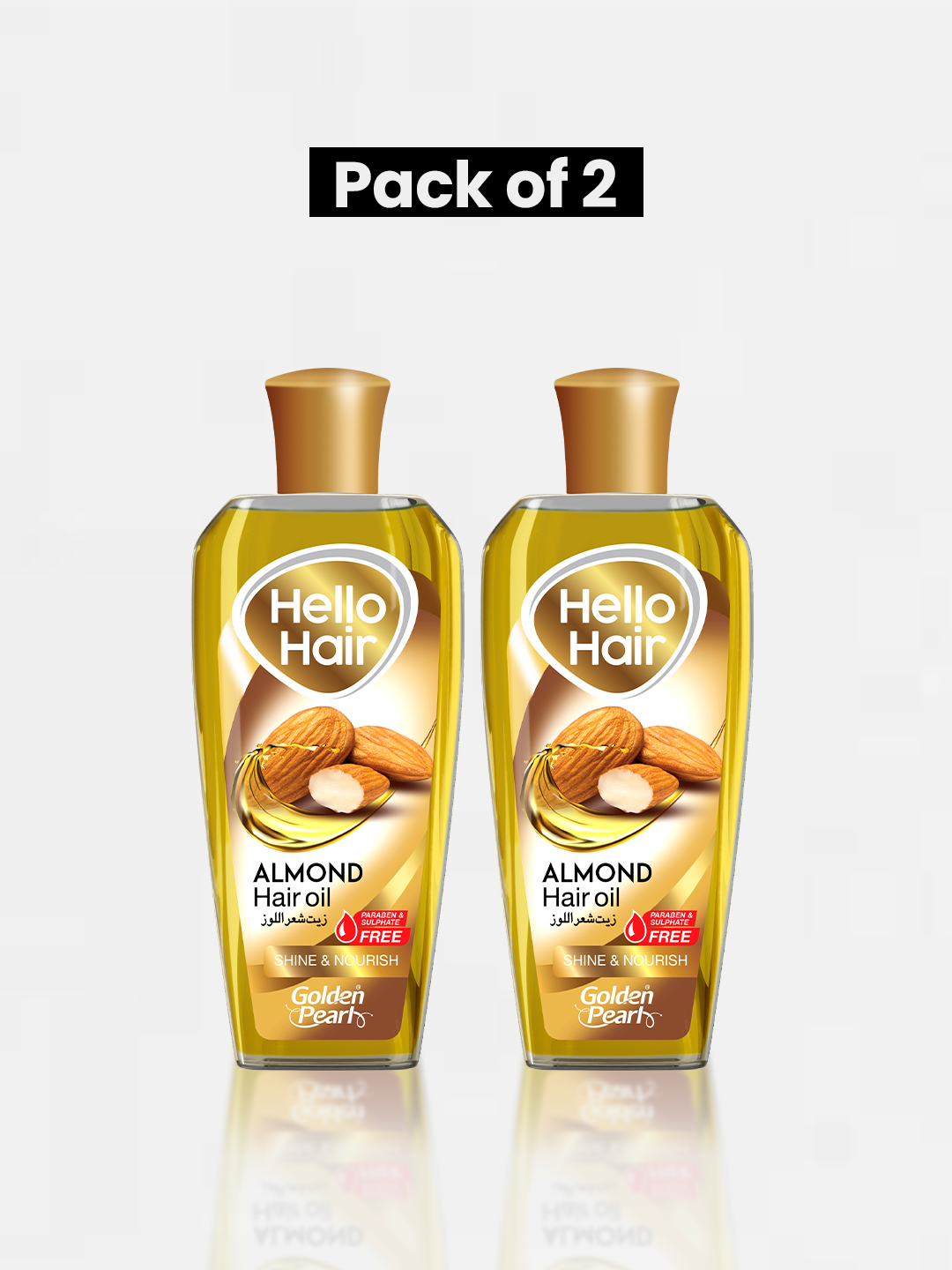 Pack of 2 Hello Hair Almond Hair Oil