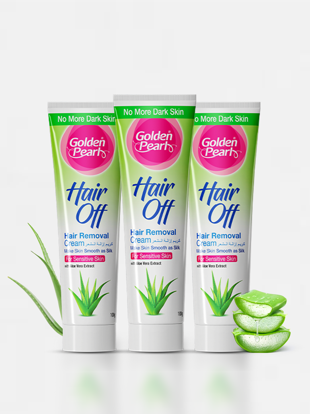 Golden Pearl Pakistan Pack of 3 Hair Off - Hair Removal Cream - Aloe Vera Deal