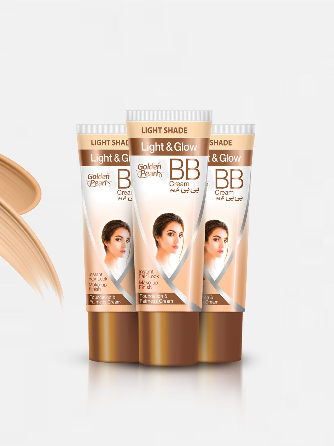 Golden Pearl Pakistan Pack of 3  Light & Glow BB Cream Deal