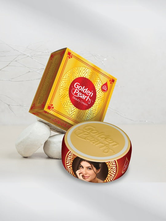 beauty cream container with packaging on a light background