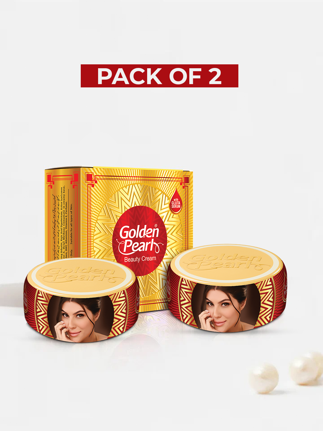 Pack of 2 Beauty Creams with packaging on a white background