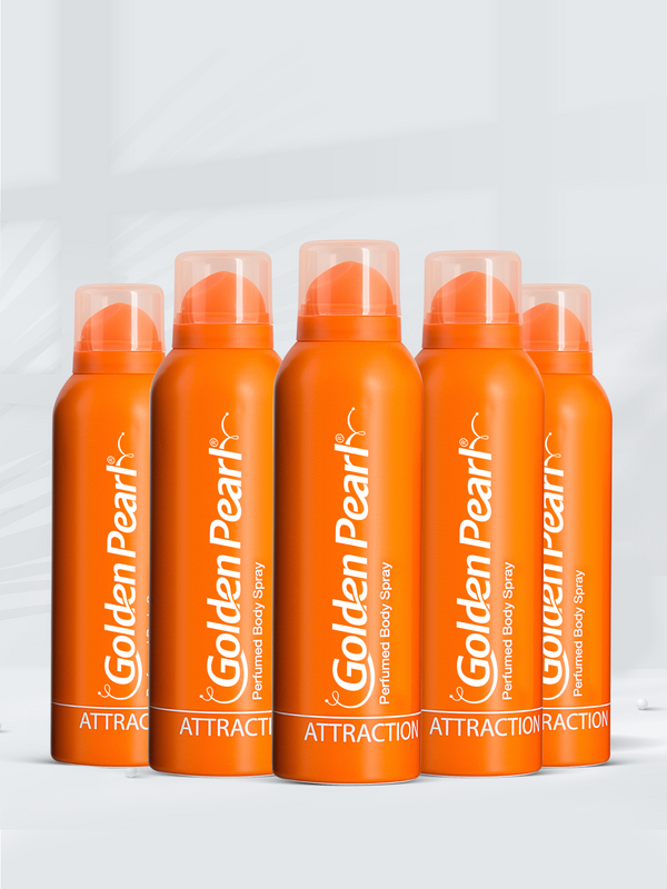 Golden Pearl Pakistan Pack of  5   Attraction Body Spray Deal
