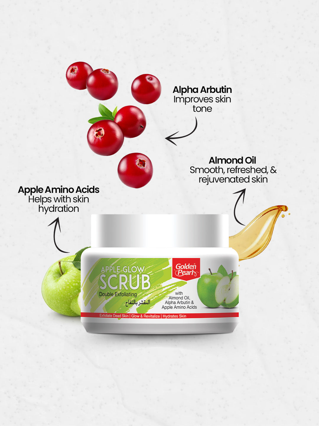 Golden Pearl Pakistan Apple  Glow  Facial  Scrub