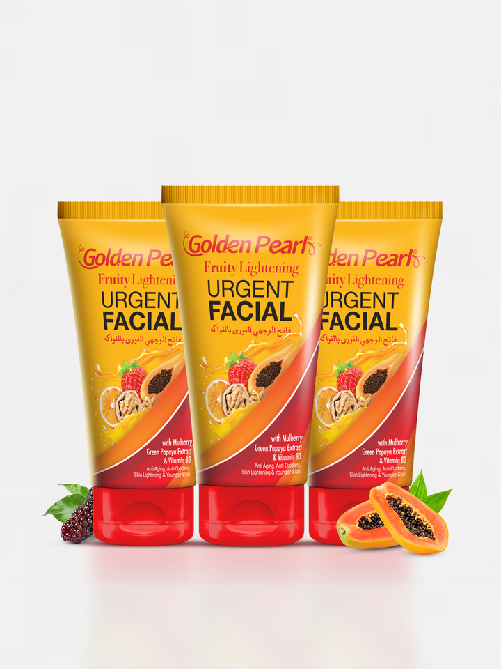 Golden Pearl Pakistan Pack of 3  Fruity Whitening Urgent Facial Deal