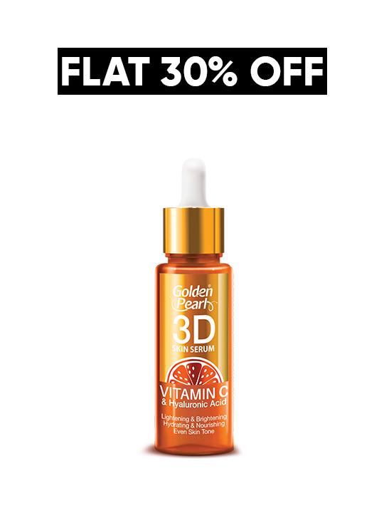 Orange serum bottle with dropper labeled &