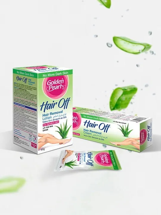 Golden Pearl Pakistan Pack of 3 Hair Off - Hair Removal Cream - Aloe Vera Deal