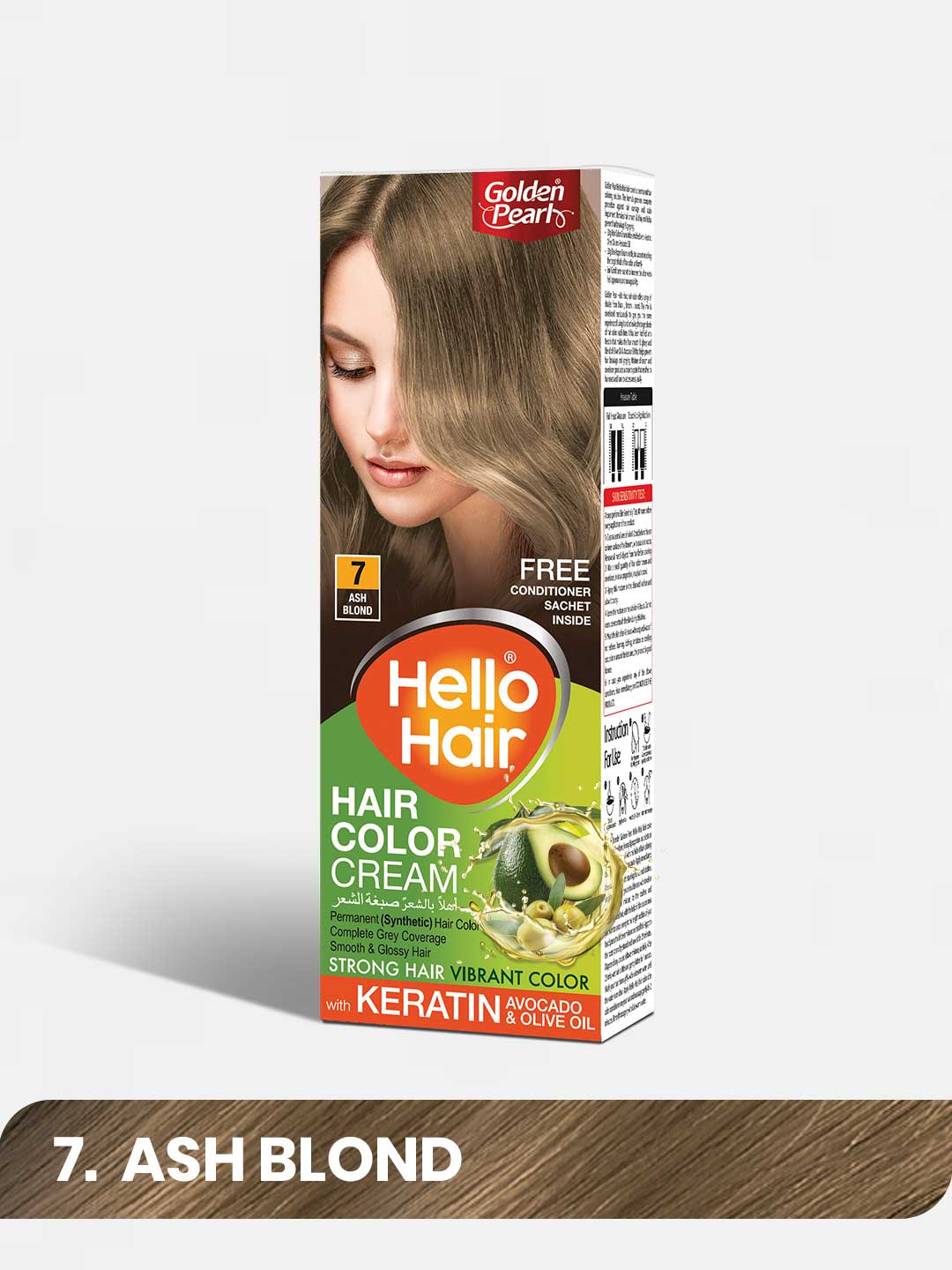 Golden Pearl Pakistan Hello Hair - Hair Color Ash Blond 7