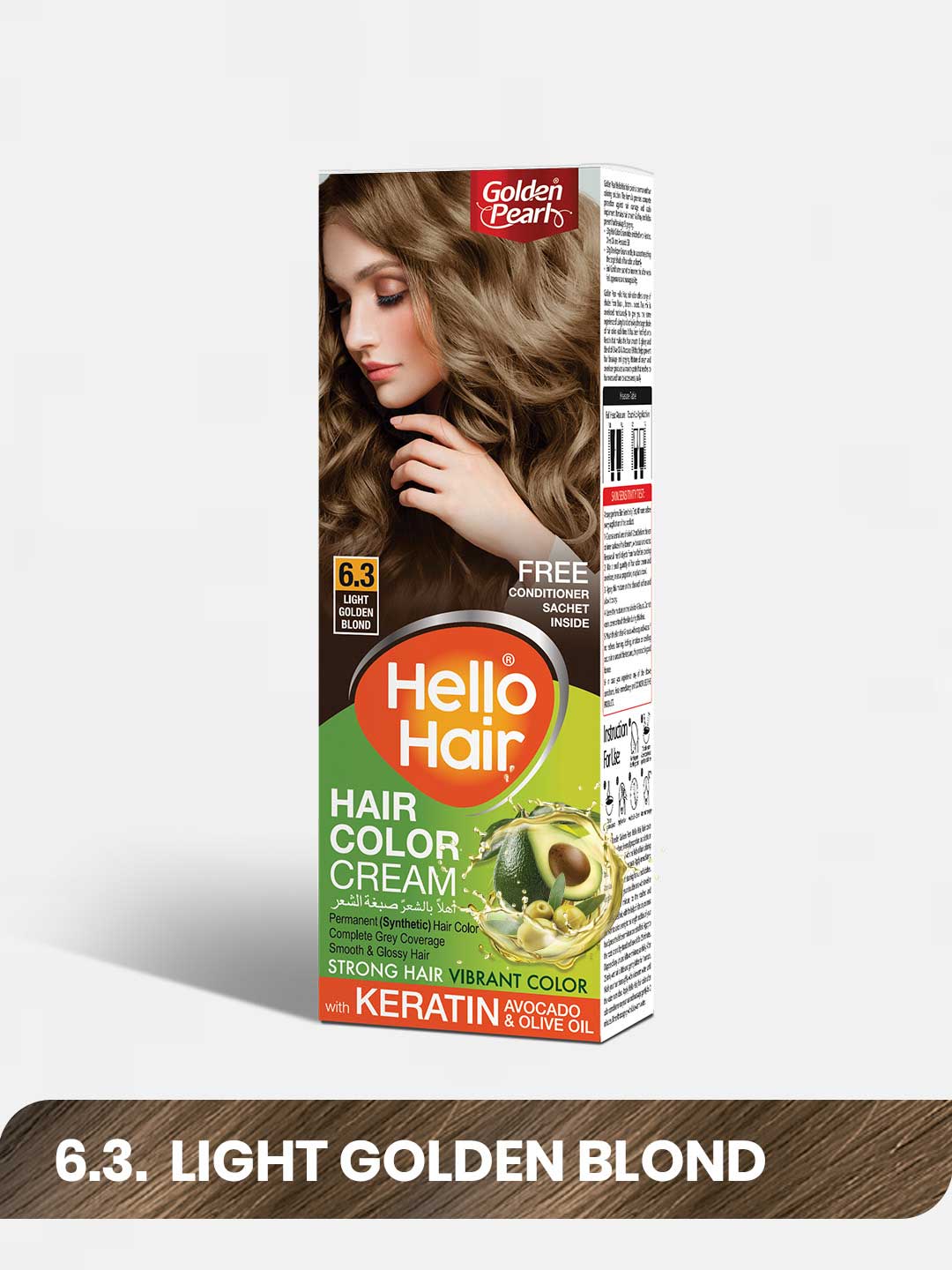 Golden Pearl Pakistan Hello Hair - Hair Color Light Golden Blond 6.3