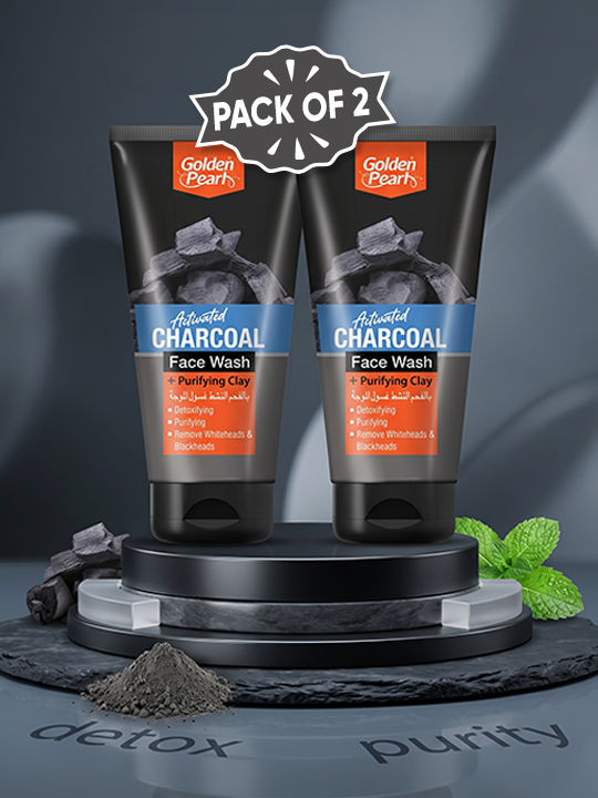 Pack of 2 Activated Charcoal Face Wash