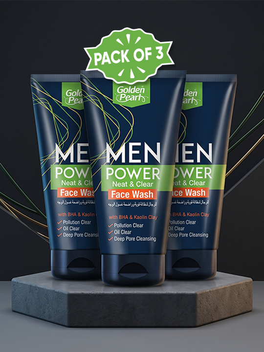 Pack of 3 Men Daily Face Wash – Oil Control &amp; Deep Clean
