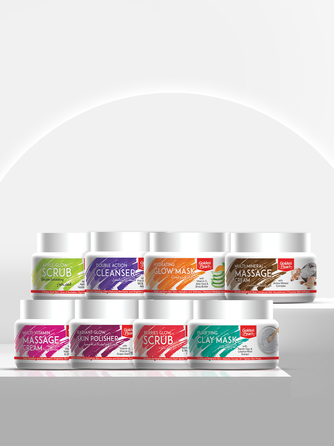 Golden Pearl 8-in-1 Facial Bundle 250 ml Jars