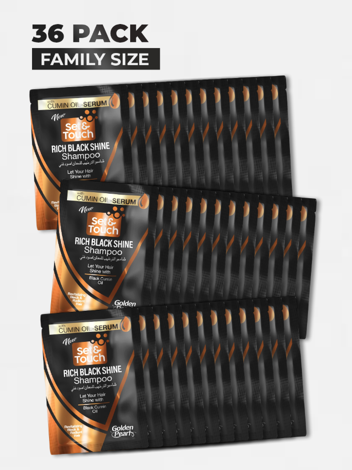 Set &amp; Touch Rich Black Shine Shampoo Sachet 4ml (Pack of 36)