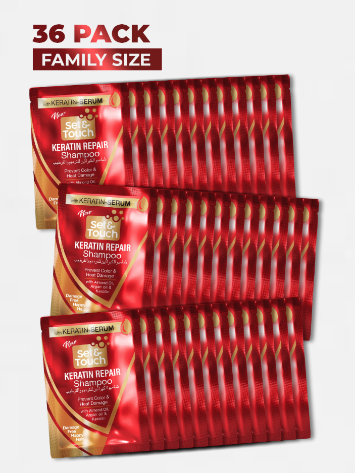 Set &amp; Touch Keratin Repair Shampoo Sachet 4ml Pack of 36