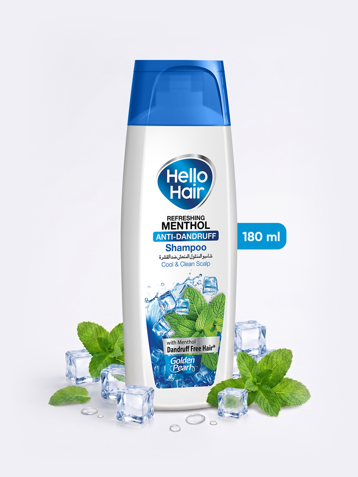 Hello Hair Refreshing Menthol Anti-Dandruff Shampoo – Cooling Dandruff Control for Fresh &amp; Clean Scalp