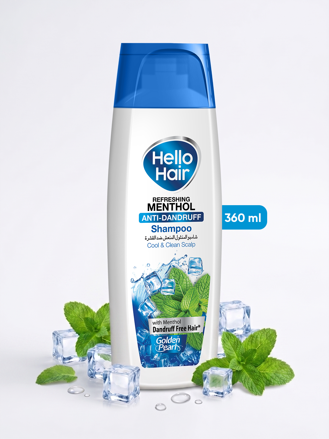 Hello Hair Refreshing Menthol Anti-Dandruff Shampoo – Cooling Dandruff Control for Fresh &amp; Clean Scalp