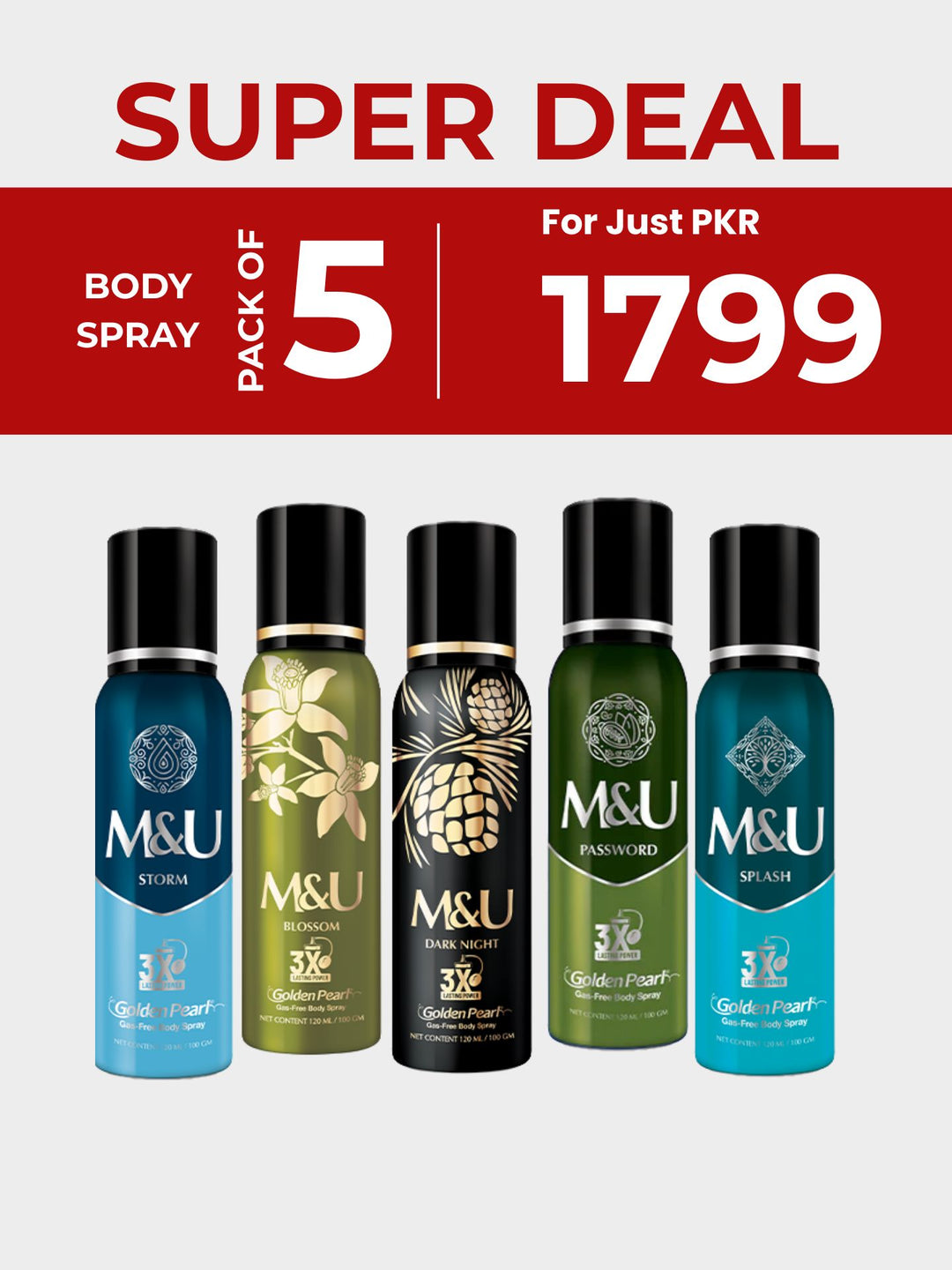 All-Day Freshness Body Spray Bundle (5-in-1)