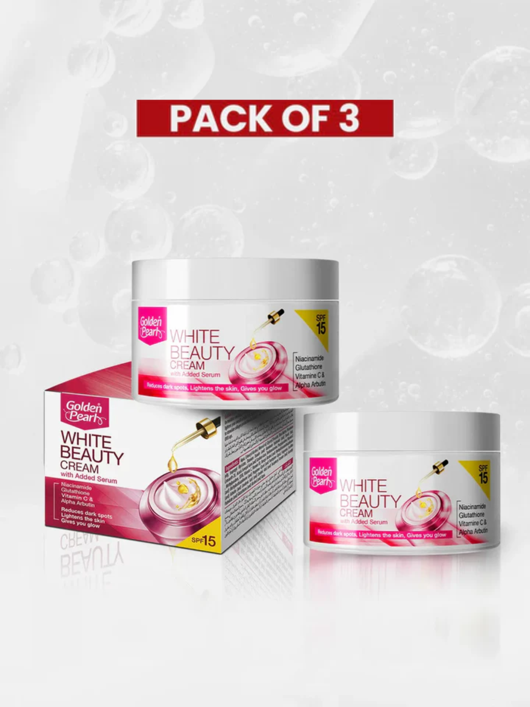 Pack of 3 Golden Pearl White Beauty Cream
